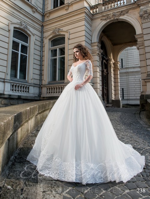 Свадебное платье с открытым корсетом модель 238 238